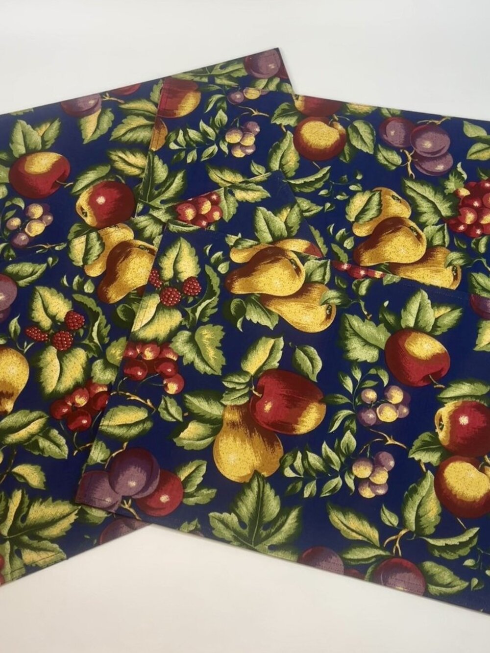 Bardwil Botanical Fruit Placemat Set Of 4 Double Sided French Country Cottage